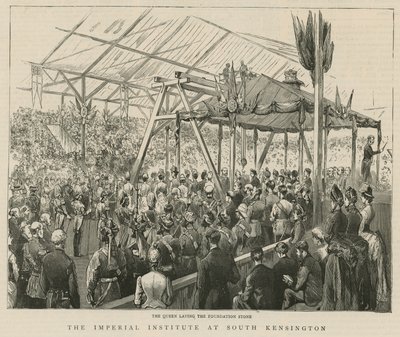 The Imperial Institute: The Queen Laying the Foundation Stone by English School