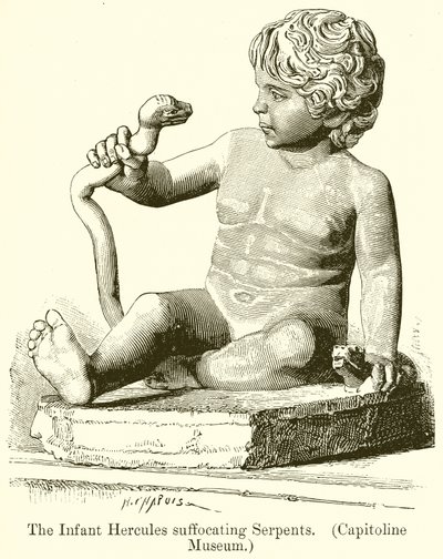 The Infant Hercules Suffocating Serpents by English School