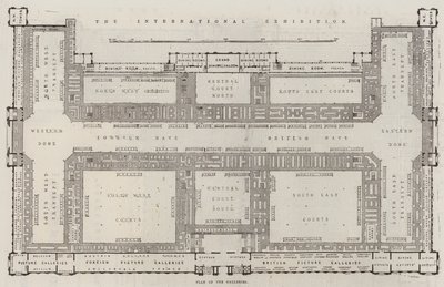The International Exhibition, Plan of the Galleries by English School