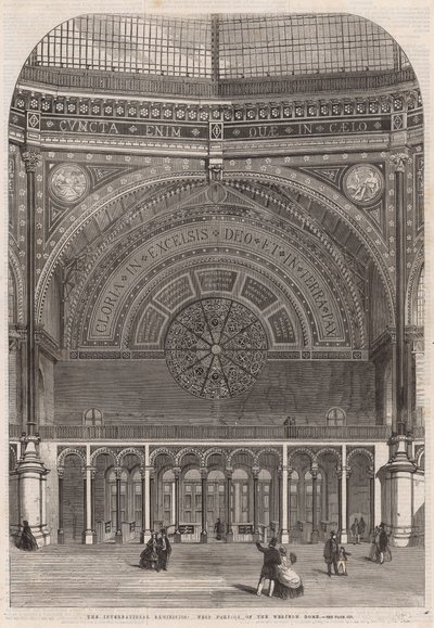 The International Exhibition; West porticos of the western dome by English School