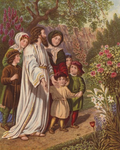 The Interpreter and the Pilgrims in the garden by English School