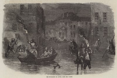 The Inundation at Lyons by English School