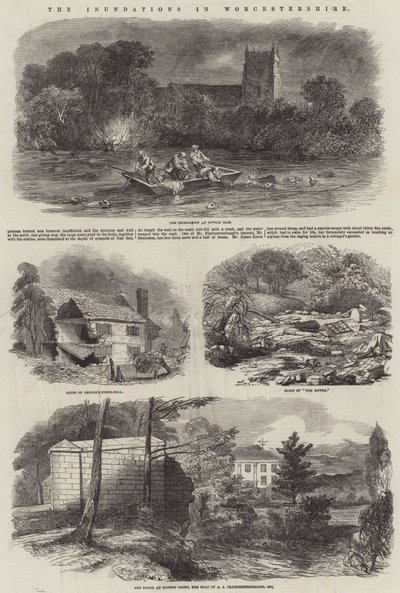 The Inundations in Worcestershire by English School