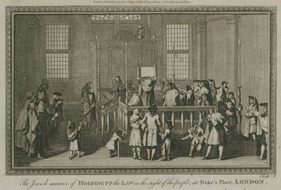 The Jewish Means of Holding Up the Law in the Sight of the People at Dukes Place, London by English School
