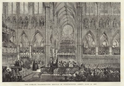 The Jubilee Thanksgiving Service in Westminster Abbey by English School