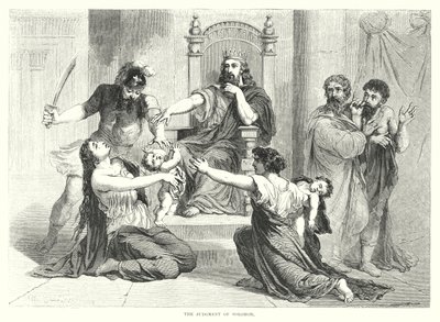The Judgment of Solomon (engraving) by English School