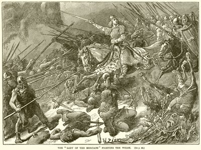 The Lady of the Mercians Fighting the Welsh by English School