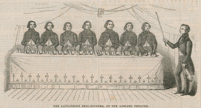 The Lancashire bell-ringers at the Adelphi Theatre by English School