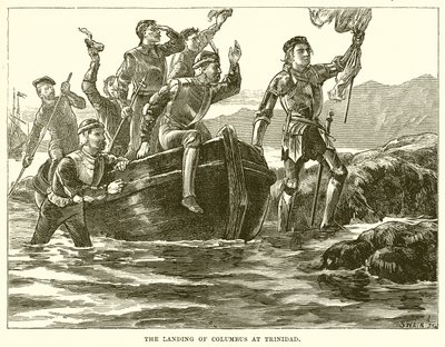 The Landing of Columbus at Trinidad by English School