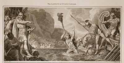 The Landing of Julius Caesar, Illustration from David Hume