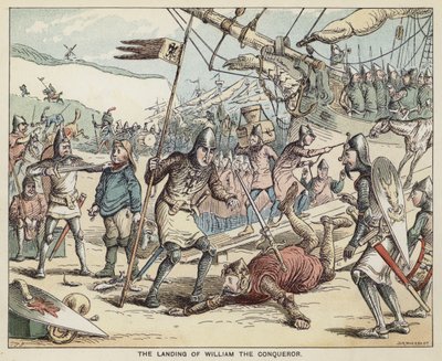 The Landing of William the Conqueror by English School