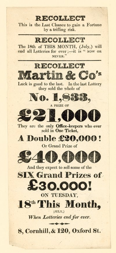 The Last Lottery by English School