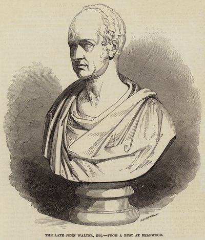 The Late John Walter, Esquire, from a Bust at Bearwood by English School