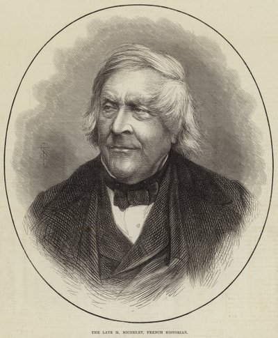 The Late M Michelet, French Historian (engraving) by English School