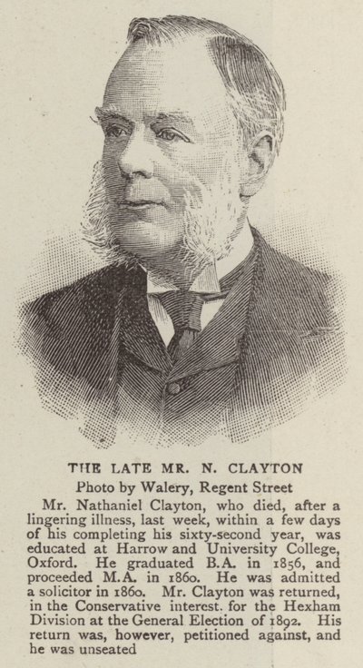 The Late Mr N Clayton by English School