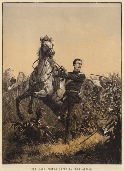 The Late Prince Imperial, the Attack by English School