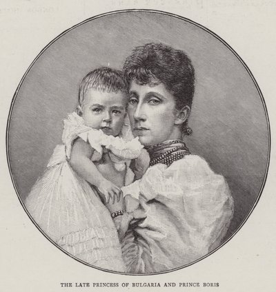 The Late Princess of Bulgaria and Prince Boris by English School