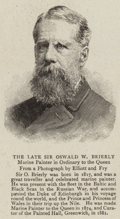 The Late Sir Oswald W Brierly by English School
