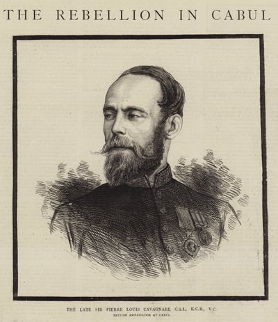 The Late Sir Pierre Louis Cavagnari, CSI, KCB, VC by English School