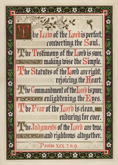The Law of the Lord is Perfect by English School