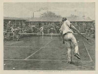 The Lawn Tennis Championship Match at Wimbledon by English School