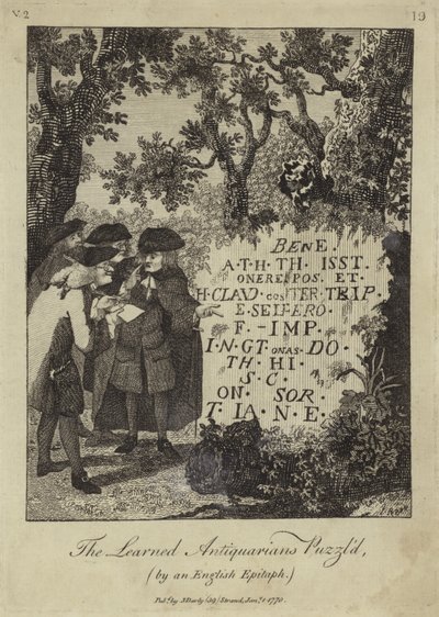 The Learned Antiquarian Puzzled by English School