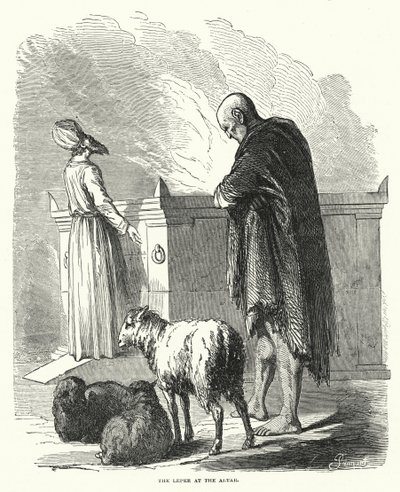 The Leper at the Altar by English School