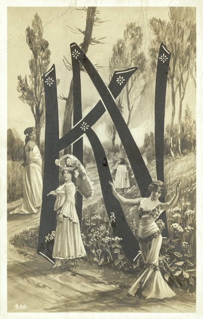 The Letters K and N Intertwined by English School