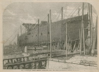 The Leviathan (Great Eastern) Steam Ship, May 1856 by English School