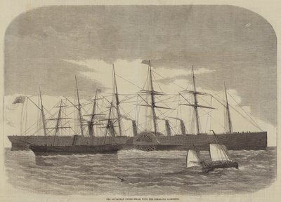 The Leviathan under Steam, with the Himalaya alongside by English School