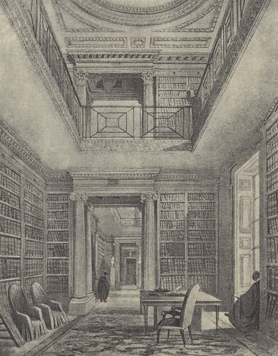 The Library, 1844 by English School