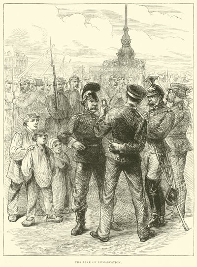 The Line of Demarcation, March 1871 by English School
