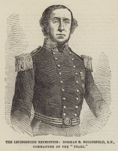 The Livingstone Expedition, Norman B Bedingfeld, RN, Commander of the "Pearl" by English School