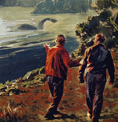 The Loch Ness monster was often seen in the 1930s by English School