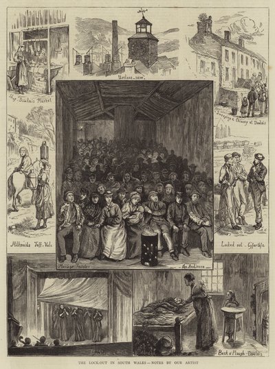 The Lock-Out in South Wales, Notes by Our Artist by English School