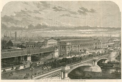 The London, Chatham and Dover Railway Station at Blackfriars, London by English School