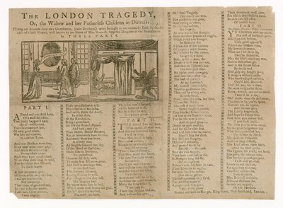 The London Tragedy, or the Widow and her Fatherless Children in Distress by English School