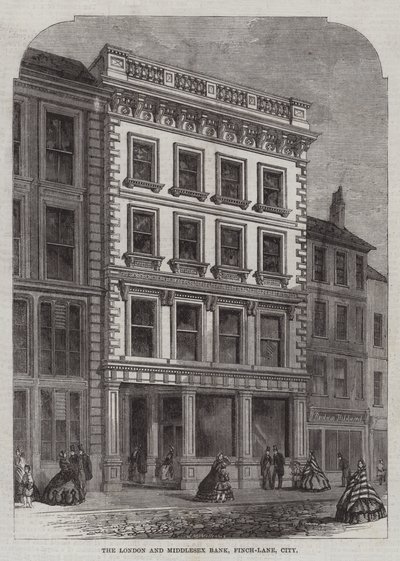 The London and Middlesex Bank, Finch-Lane, City by English School