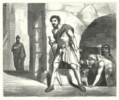 The Lurking-Place of Robbers (engraving) by English School