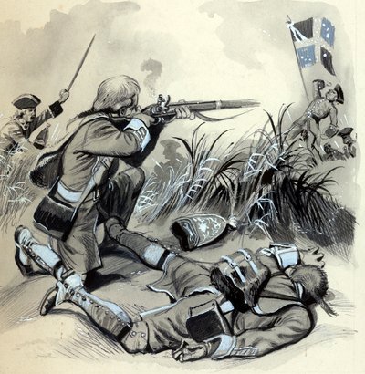 The Marines assault on Belle Isle, off Brittany, in 1761 by English School