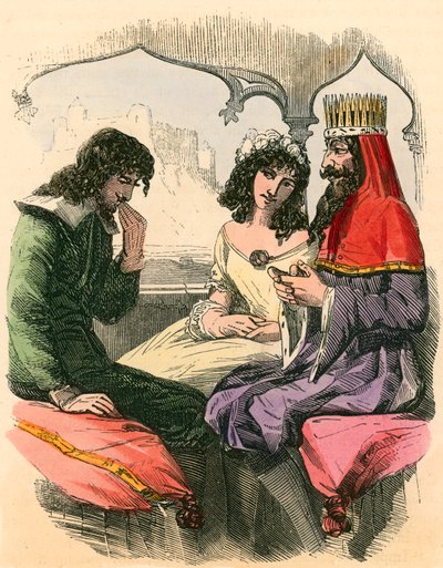 The Marquis of Carabas rides with the king by English School