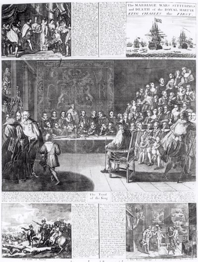 The Marriage, Wars, Suffering and Death of the Royal Martyr, King Charles the First by English School