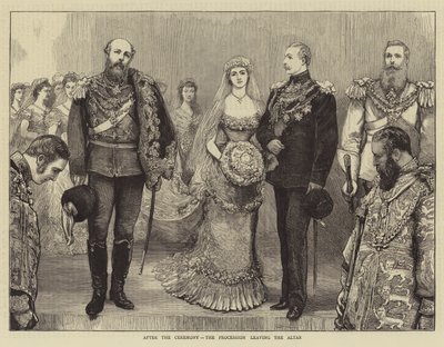 The Marriage of the Duke of Connaught, after the Ceremony, the Procession leaving the Altar by English School