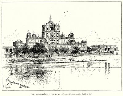 The Martiniere, Lucknow (engraving) by English School
