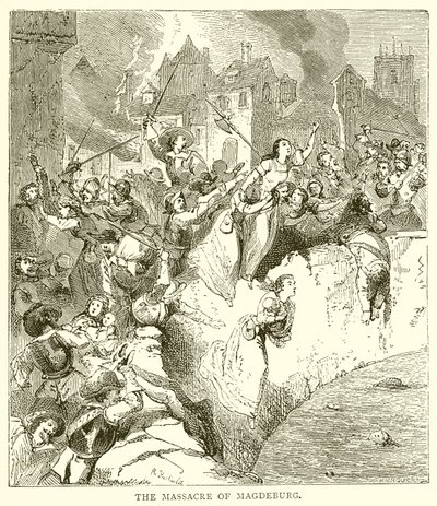 The Massacre of Magdeburg by English School
