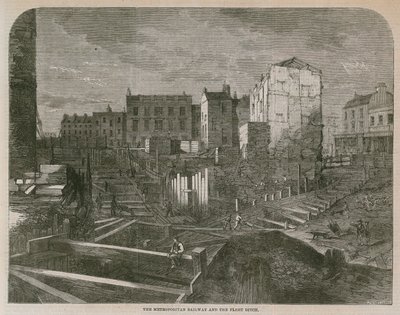 The Metropolitan Railway and the Fleet Ditch by English School