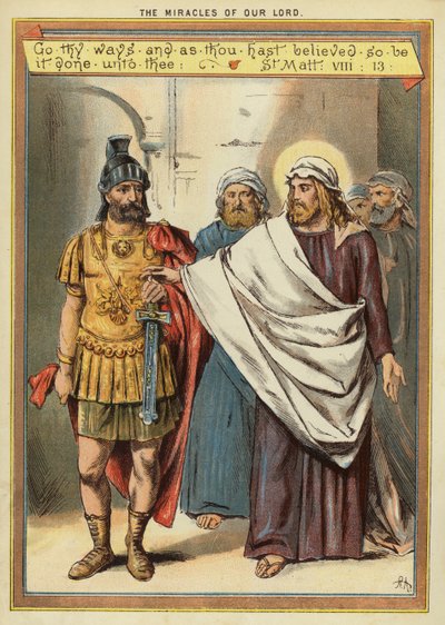 The Miracles of Christ: Healing the Paralysed Servant of a Centurion Who Has Great Faith by English School