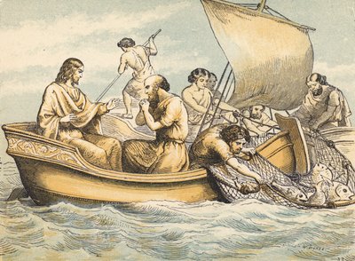 The Miraculous Draught of Fishes by English School