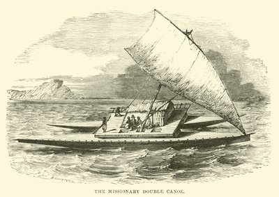 The Missionary Double Canoe by English School