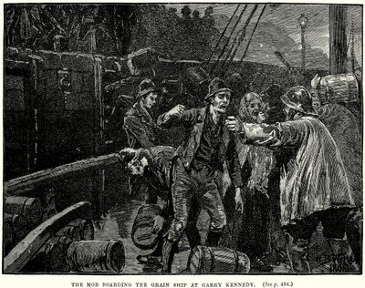 The Mob boarding the Grain Ship at Garry Kennedy by English School